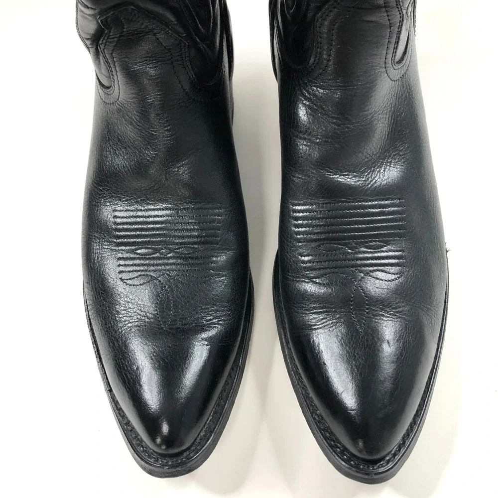 Frye Bruce Pull On Men's 13D Cowboy Western Leather Boot Black MINT 3487688